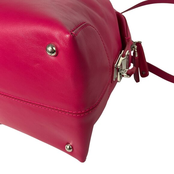 Tod's Fuchsia Leather Satchel Handbag - Picture 8 of 15